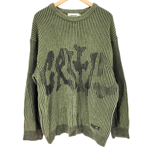 CRITIC Goth Logo Knit Khaki ゴスロゴ ニット メンズ JPN:L