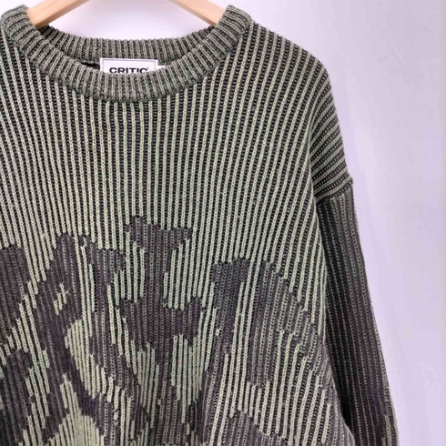 CRITIC Goth Logo Knit Khaki ゴスロゴ ニット メンズ JPN:L