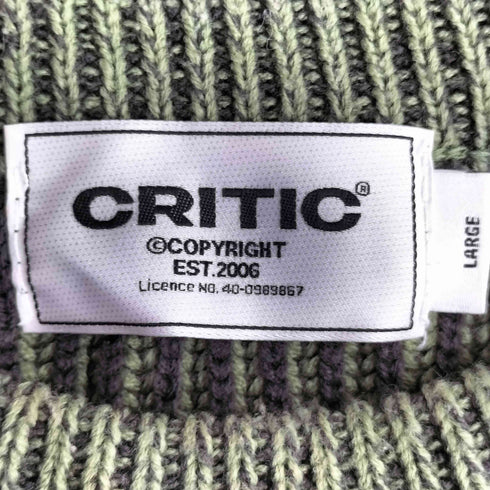 CRITIC Goth Logo Knit Khaki ゴスロゴ ニット メンズ JPN:L