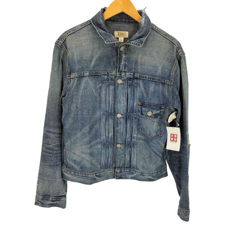 デニムアンドサプライラルフローレン DENIM&SUPPLY RALPH LAUREN Denim Patchwork Collar Trucker Jacket デニム パッチワークカラー トラッカージャケット メンズ XS