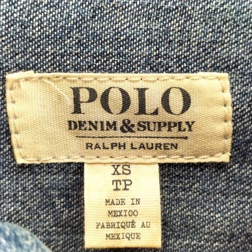 デニムアンドサプライラルフローレン DENIM&SUPPLY RALPH LAUREN Denim Patchwork Collar Trucker Jacket デニム パッチワークカラー トラッカージャケット メンズ XS