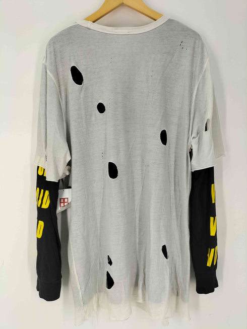 ディーゼル DIESEL VOID フェイクレイヤード ダメージ グラフィック カットソー メンズ import:XL