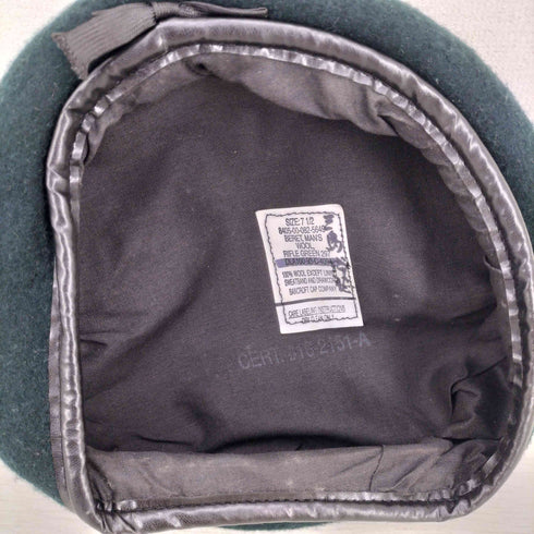 ユーエスアーミー U.S. ARMY 90S 93年会計 BERET MAN'S WOOL RIFLE GREEN ベレー帽 メンズ 7 1/2