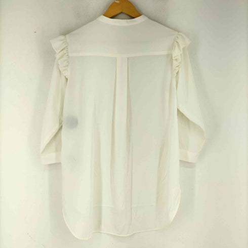 ボーダーズアットバルコニー borders at balcony PUFF SLEEVE SHEER SHIRT パフスリーブシアーブラウス シャツ レディース DE:36