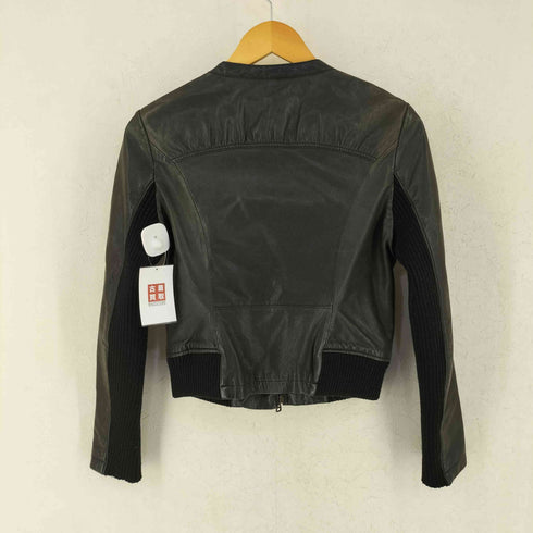 フレイアイディー FRAY I.D SHEEP LEATHER 羊革 ニット 切替 ライダースジャケット レディース 1