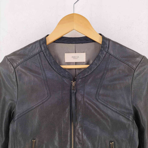 フレイアイディー FRAY I.D SHEEP LEATHER 羊革 ニット 切替 ライダースジャケット レディース 1
