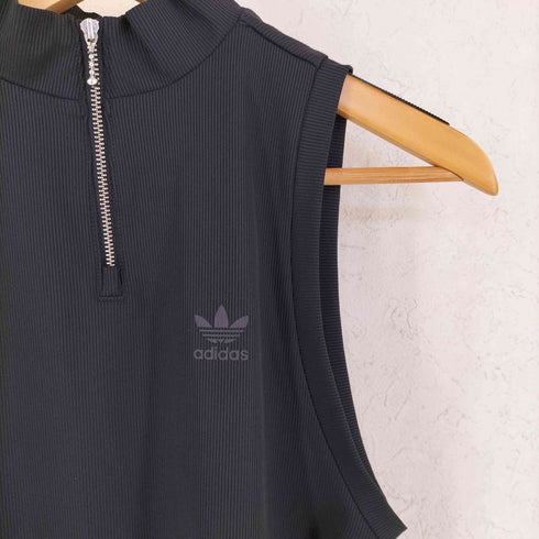 アディダスオリジナルス adidas Originals トレフォイルロゴ ハーフジップノースリーブ トップス レディース