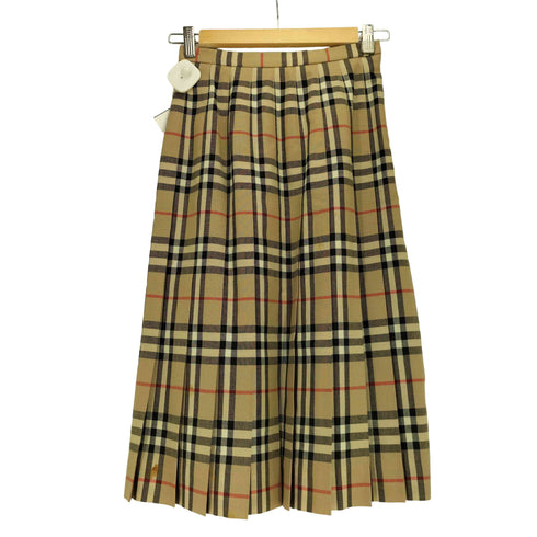 バーバリー BURBERRY 90s ノバチェック ウール プリーツスカート レディース JPN:L