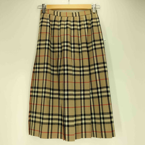 バーバリー BURBERRY 90s ノバチェック ウール プリーツスカート レディース JPN:L