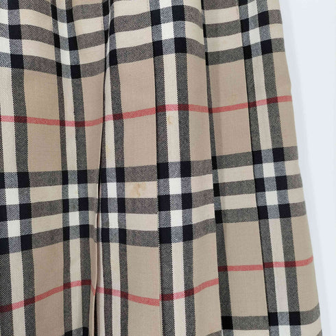 バーバリー BURBERRY 90s ノバチェック ウール プリーツスカート レディース JPN:L