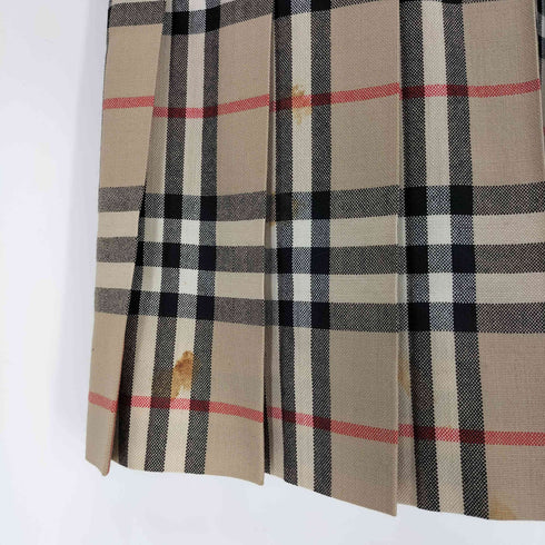 バーバリー BURBERRY 90s ノバチェック ウール プリーツスカート レディース JPN:L