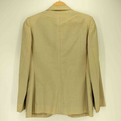 バーバリー BURBERRY 90s 白タグ リネン混 ウール 背抜き 2B テーラードジャケット レディース