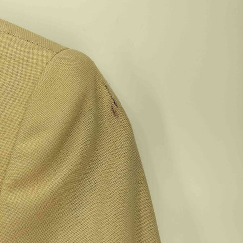 バーバリー BURBERRY 90s 白タグ リネン混 ウール 背抜き 2B テーラードジャケット レディース