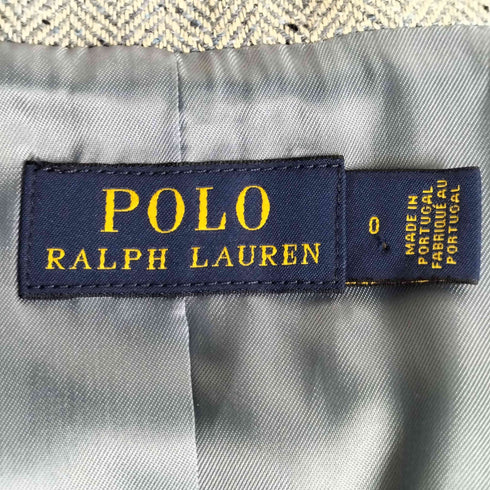 ポロラルフローレン POLO RALPH LAUREN 3B シルク コットン ごま塩 ツイード テーラード ジャケット レディース US:0-2