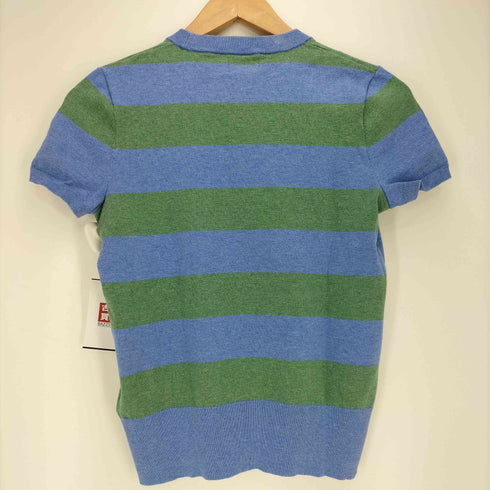 ポロラルフローレン POLO RALPH LAUREN 裾 ポニー ボーダー S/S クルーネック コットン ニット レディース import:XS