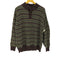 エディーバウアー Eddie Bauer ボーダー 総柄 ハーフ ボタン ヘンリーネック ニット セーター メンズ import:L
