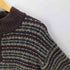 エディーバウアー Eddie Bauer ボーダー 総柄 ハーフ ボタン ヘンリーネック ニット セーター メンズ import:L