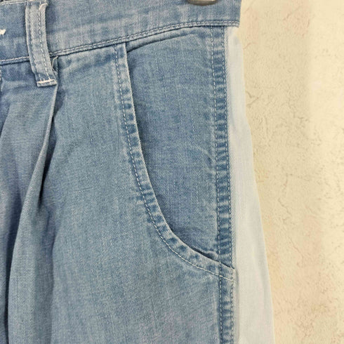 Clip.tab クリップタブ サイドライン 切替 デニム パンツ レディース