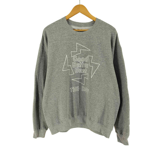 ザデイオンザビーチ THE DAY ON THE BEACH Crew Sweat Shirt 裏起毛 両面プリント スウェット レディース L