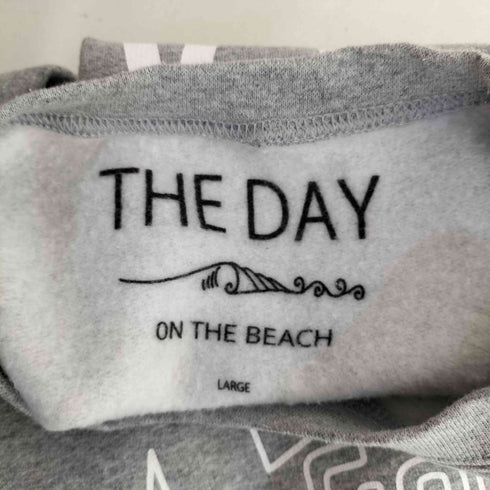 ザデイオンザビーチ THE DAY ON THE BEACH Crew Sweat Shirt 裏起毛 両面プリント スウェット レディース L