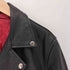 本革 LEATHER ダブルストラップ ジップデザイン レザー ダブルライダースジャケット メンズ L
