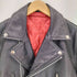 本革 LEATHER ダブルストラップ ジップデザイン レザー ダブルライダースジャケット メンズ L