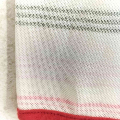 バーバリーゴルフ BURBERRY GOLF 鹿の子 ボーダー ハーフジップ カットソー レディース import:M