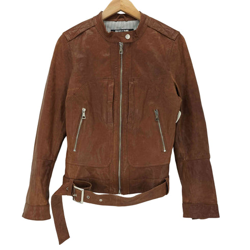 SHAYNE シェイン LAMB LEATHER ラムレザージャケット レディース L