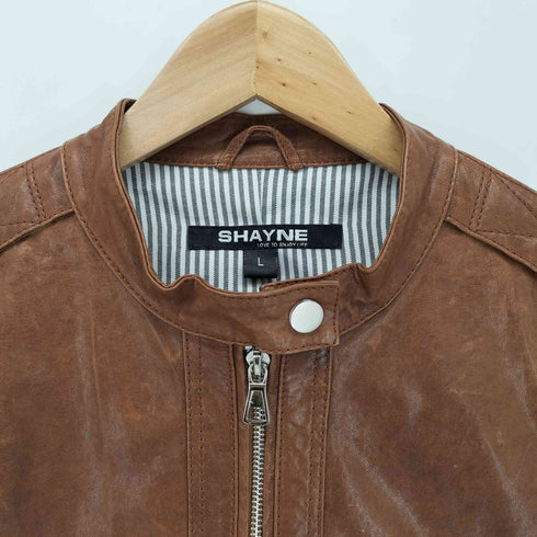 SHAYNE シェイン LAMB LEATHER ラムレザージャケット レディース L