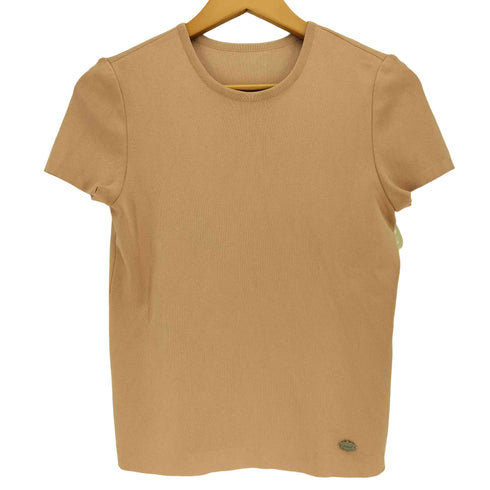 フォクシーニューヨーク FOXEY NEW YORK ロゴプレート ナイロン混 ポリエステル S/S ニット Tシャツ レディース JPN:38