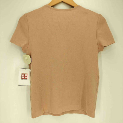 フォクシーニューヨーク FOXEY NEW YORK ロゴプレート ナイロン混 ポリエステル S/S ニット Tシャツ レディース JPN:38