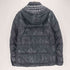 バーバリーブラックレーベル BURBERRY BLACK LABEL 袖 ロゴ フーデット ダブルジップ ダウン ジャケット メンズ import:XL