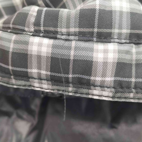 バーバリーブラックレーベル BURBERRY BLACK LABEL 袖 ロゴ フーデット ダブルジップ ダウン ジャケット メンズ import:XL