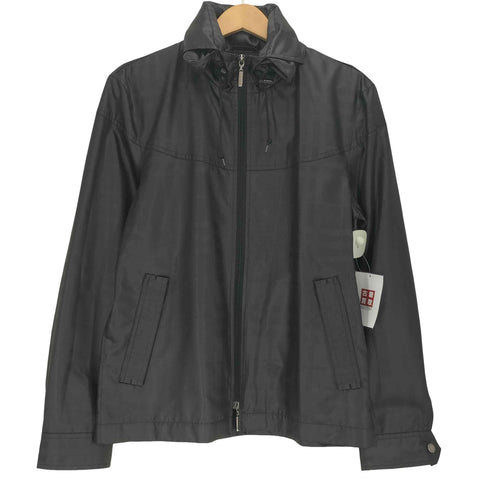 バーバリーブラックレーベル BURBERRY BLACK LABEL 同色 チェック パッカブルフード ダブルジップ ジャケット メンズ import:L