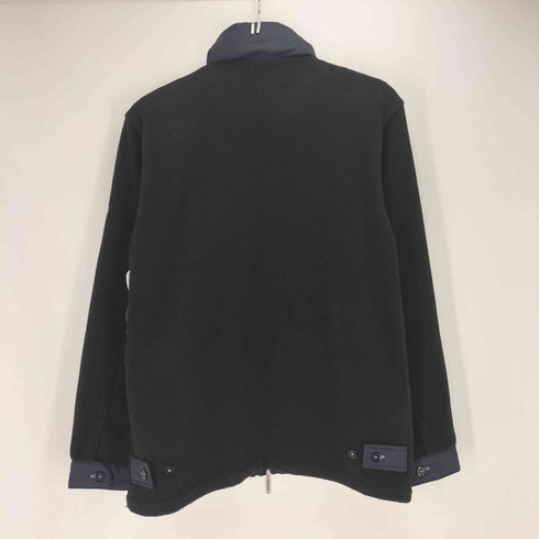 バーバリーブラックレーベル BURBERRY BLACK LABEL ロゴ 刺繍 パッカブルフード ダブルジップ フリース ジャケット メンズ JPN:3
