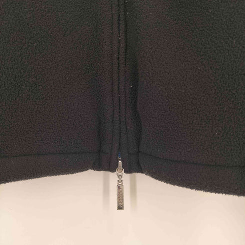 バーバリーブラックレーベル BURBERRY BLACK LABEL ロゴ 刺繍 パッカブルフード ダブルジップ フリース ジャケット メンズ JPN:3