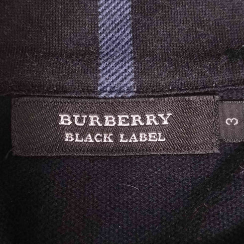 バーバリーブラックレーベル BURBERRY BLACK LABEL ロゴ 刺繍 ジップアップ パーカー メンズ JPN:3