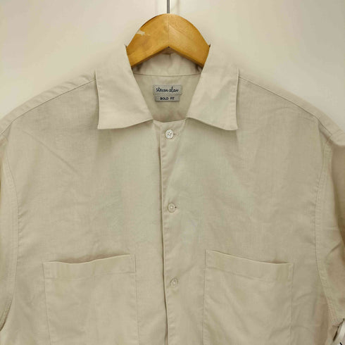 スティーブンアラン Steven Alan PE/LNN POPLIN CAMP COLLAR SHIRT-BOLD リネン オープンカラー シャツ メンズ JPN:S