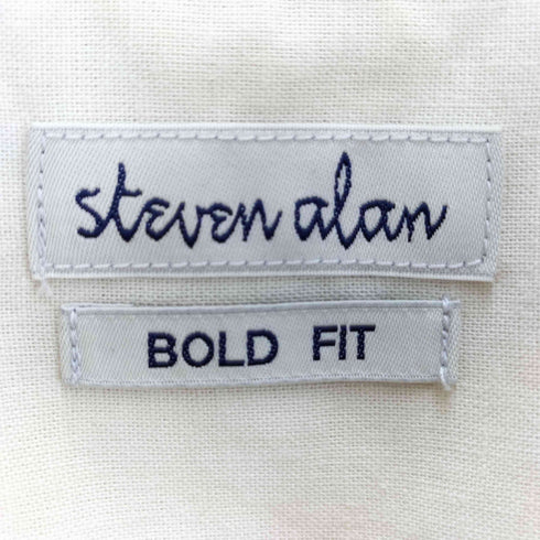 スティーブンアラン Steven Alan PE/LNN POPLIN CAMP COLLAR SHIRT-BOLD リネン オープンカラー シャツ メンズ JPN:S