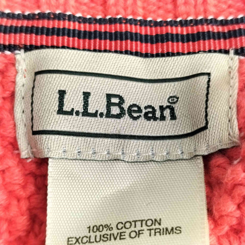 エルエルビーン L.L.Bean 7分袖 編み込み チャンキーニット カーディガン レディース import:S