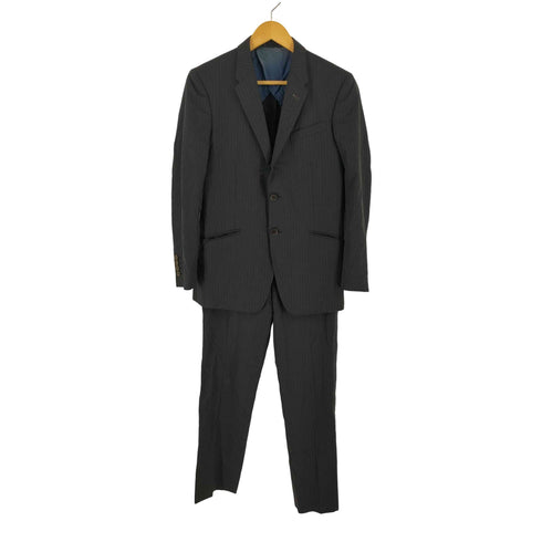ポールスミスロンドン Paul Smith LONDON ストライプ シングル ノッチドラペル 背抜き テーラードジャケット スラックス セットアップ メンズ M