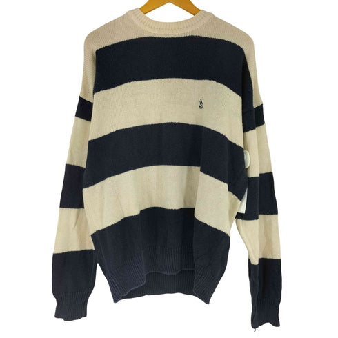 ノーティカ NAUTICA 90S コットン シルク リネン ボーダー ニット メンズ JPN:XL