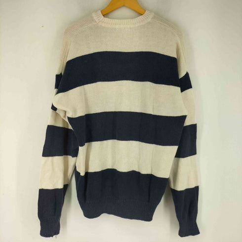 ノーティカ NAUTICA 90S コットン シルク リネン ボーダー ニット メンズ JPN:XL