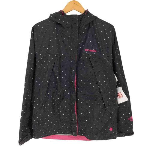 コロンビア Columbia ドット柄 ナイロン フーデッド ジャケット レディース S