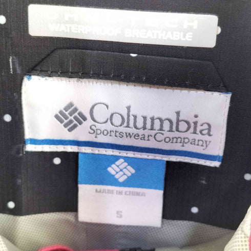 コロンビア Columbia ドット柄 ナイロン フーデッド ジャケット レディース S