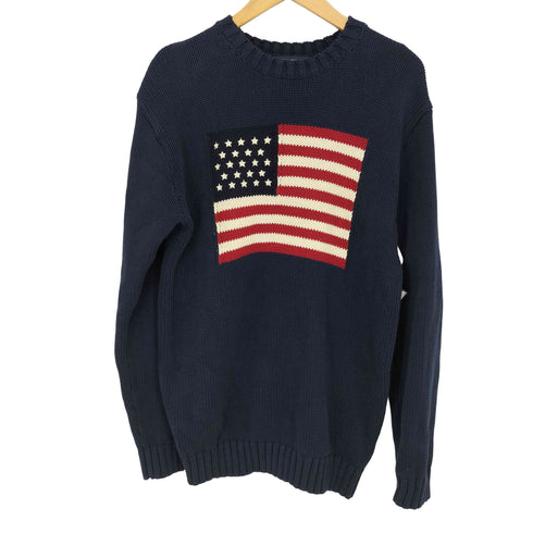 BRANDY MELVILLE Nico American Flag Sweater クルーネック 星条旗 長袖ニット レディース 160/84A