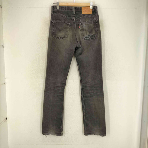 リーバイス Levis 90S USA製 刻印544 ボタンフライ 501 後染め ブラックデニム パンツ レディース W28