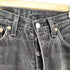リーバイス Levis 90S USA製 刻印544 ボタンフライ 501 後染め ブラックデニム パンツ レディース W28