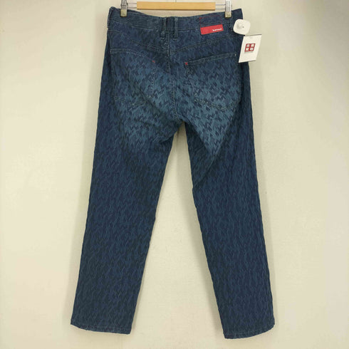 バラシ barassi リーフ 総柄 ストレッチデニムパンツ メンズ 85
