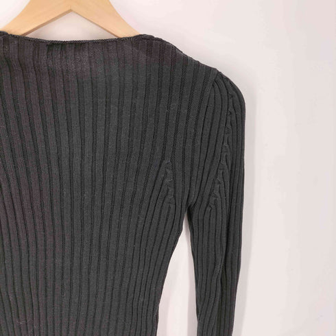ロベルトコリーナ ROBERTO COLLINA Vネック リブ編み プルオーバー ニット Y2K レディース import:M